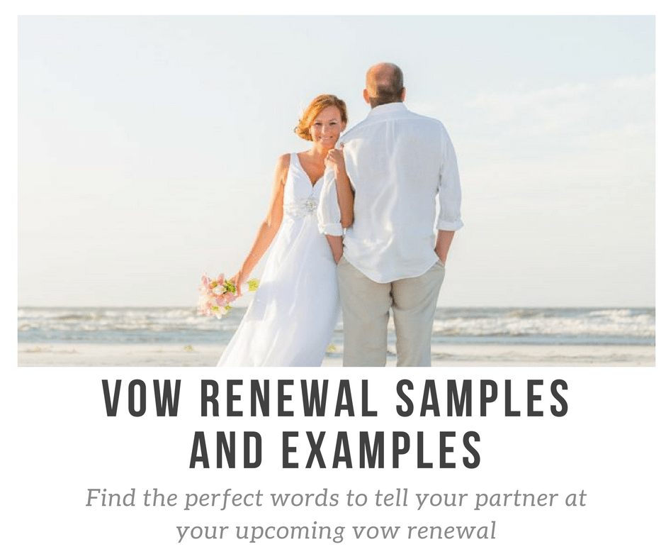 Awesome Vow Renewal Samples Updated October 2017
